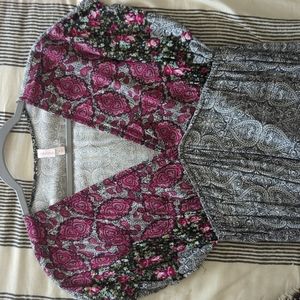 Multi-Print V-Neck Dress